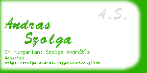 andras szolga business card